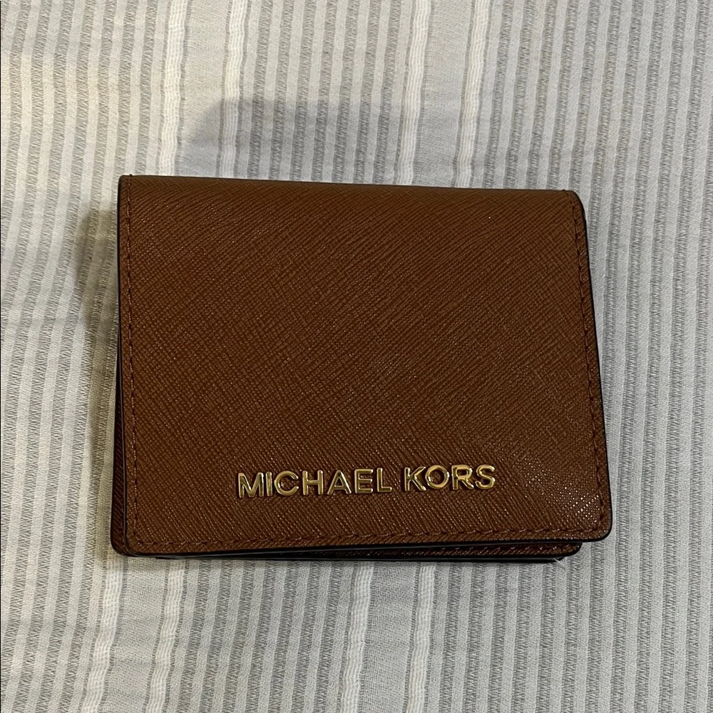Michael Kors Tan Leather Card Holder